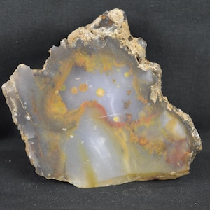 Prachtige Oregon Sunset Polka Dot Agaat Specimen Ongepolijst Chakra Ruw Ruw Kristal (MIN205)
