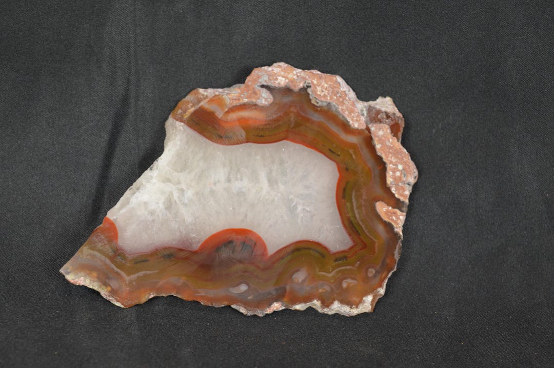 The Rough Geode Amazing Agua Nueva Agate Specimen Slice Polished Nodule Raw Rough Geode ...