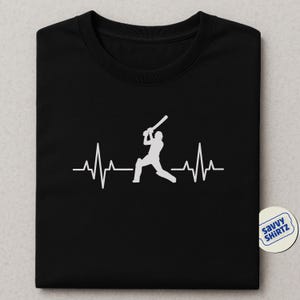 Cricket Herzschlag T-Shirt Herren Cricket Cricket Vatertag Geschenk Idee Papa Ihm