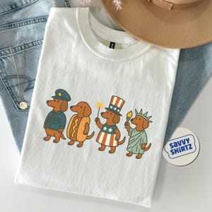 Funny 4th of July Dachshund Dog Shirt: Patriotic Goose USA Tee
