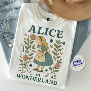 Alice In Wonderland Unisex T-Shirt, Alice Shirt, Whimsical Story Tee,  Princess Tee, Down The Rabbit Hole Tee, Vintage Original Story Shirt