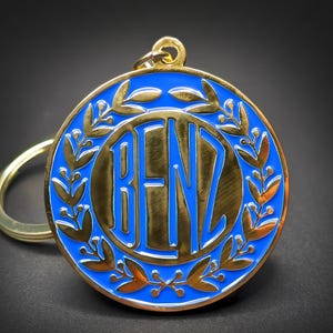 Mercedes-Benz Vintage Keychain Double-Sided Metal, Original Emblem, AMG, G-Wagon, GT, C63, GLE, C-Class, Gift