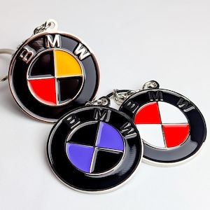 BMW Emblem Keychain: Double-Sided Metal Keyring