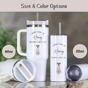 Stainless Steel Travel Mug, I Work Hard So My Dog Can Have A Better Life, Insulated Tumbler, Double Sided Printing, Dog Lover Gift