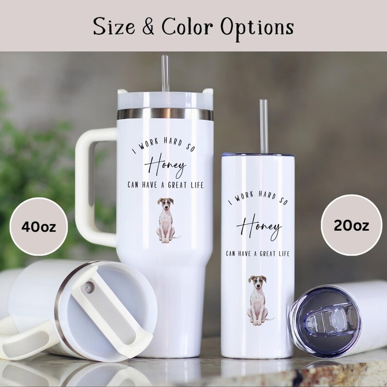 Stainless Steel Travel Mug, I Work Hard So My Dog Can Have A Better Life, Insulated Tumbler, Double Sided Printing, Dog Lover Gift