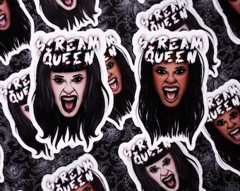 Adesivi in vinile per film horror Scream Queen, ragazza finale, signora dell'orrore