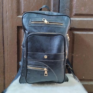Luxury Leather Laptop Backpack: Convertible Tote Portfolio