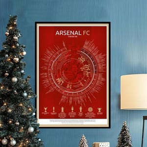 2018-Arsenal Poster, Fussball-Poster, Sport-Schlafzimmer-Poster, Wandkunst, 2017