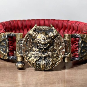 Handcrafted Viking Paracord Bracelet, Original Bronze Clasp Wristband, Handmade Paracord Custom Fit Jewelry, Weaved Wrist Accessory for Him