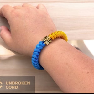 Bransoletka Ukraina, Bransoletka Tryzub Paracord, Biżuteria z ukraińskim emblematem, Wspieraj Ukrainę, Bransoletka Paracord, Bransoletka dla mężczyzn, Biżuteria damska