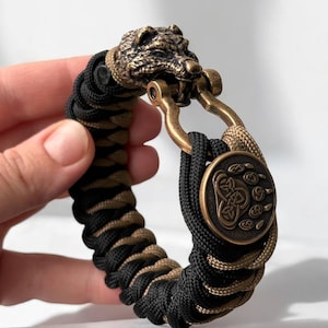 Handmade Paracord Bracelet: Bear Clasp, Veteran Made