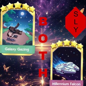 Golden blitz AMBOS Galaxy Gazing Millenium Falcon monopoly_go cartão resposta rápida