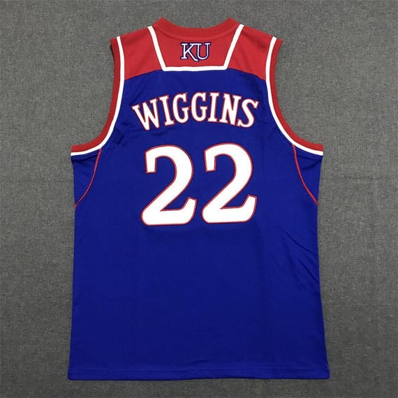 Andrew Wiggins 22 Kansas College Jersey Basketball Custom All Adult Sizes
