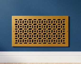 Cubierta de ventilación de pared dorada: Cubierta moderna para conductos de aire, rejilla de retorno de aire