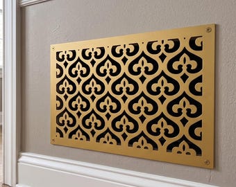 Rejilla de ventilación victoriana: Rejilla de ventilación decorativa de metal grande