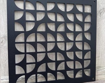 Metal Vent Cover Geometric Design: Custom Size Ventilation Panel