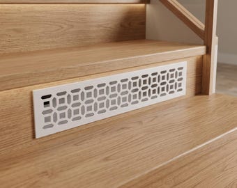 Cubierta de ventilación metálica para zócalo: rejilla de escalera personalizada y flujo de aire para muebles