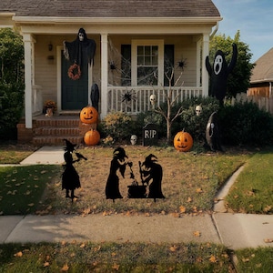 Halloween Yard Art Outdoor Halloween Decoration Witch Lawn Ornament Spooky Yard Decoration Garden Lovers Gift Halloween Front Yard Decor