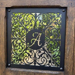 Personalized Metal Grille: Custom Monogram Gate Window Insert