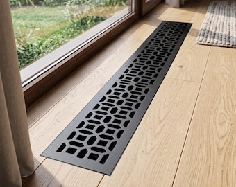 Cubierta metálica para ventilación de suelo: rejilla geométrica personalizada, rejilla decorativa de retorno de aire.