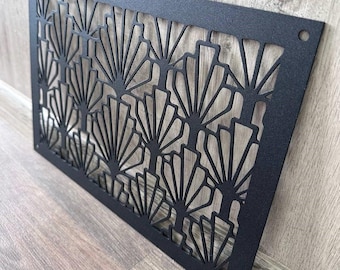 Cubierta de ventilación para conductos de aire estilo Art Déco: Panel HVAC personalizado, cubierta de registro de pared moderna