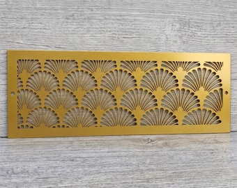 Cubierta de ventilación Art Deco Gold: Panel decorativo de climatización con personalización ilimitada