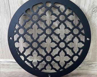 Custom Round Metal Vent Cover: Black Ceiling Air Vent Grille