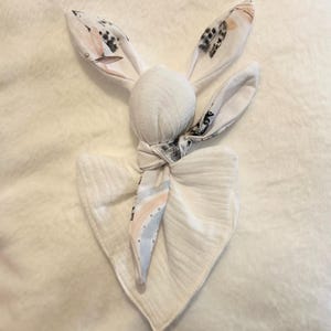 Soft toy, rabbit soft toy, personalized soft toy, plush toy, rabbit soft toy, birth soft toy, baby soft toy, first soft toy, white