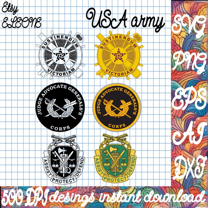 United States Army Seal Logo SVG Title Digital File Digital File ...