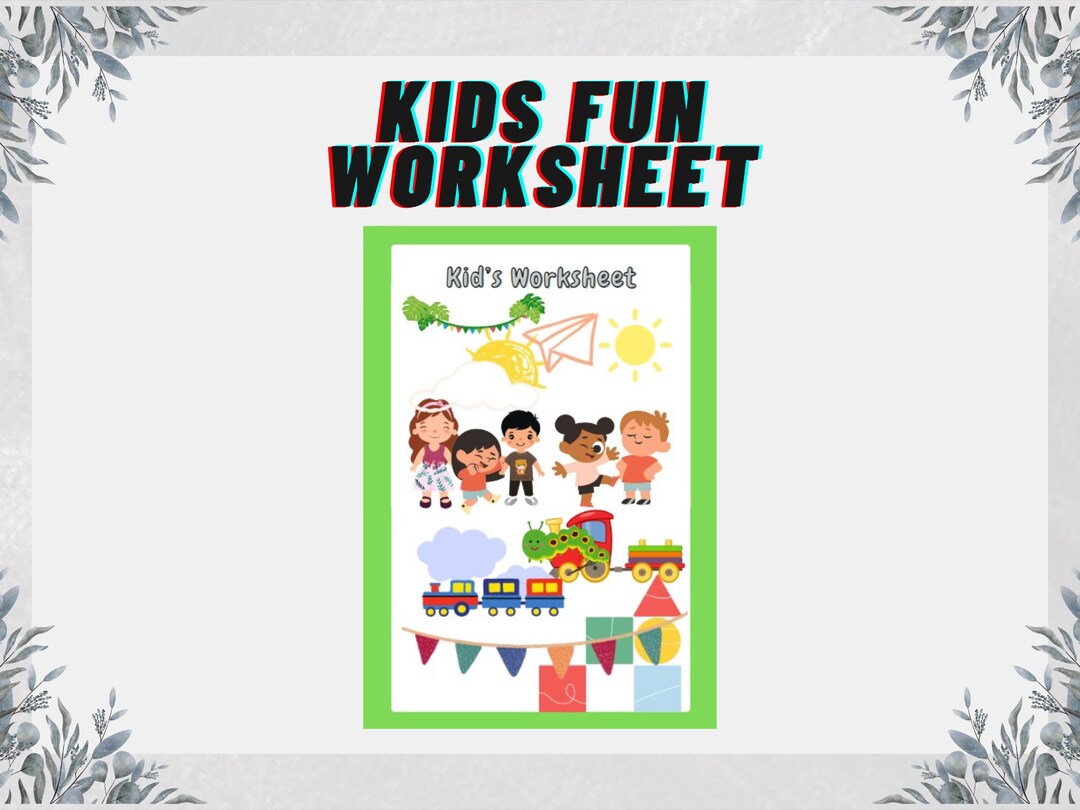 Kids Fun Worksheet Worksheet Activity Book Preschool Learning Preschool ...