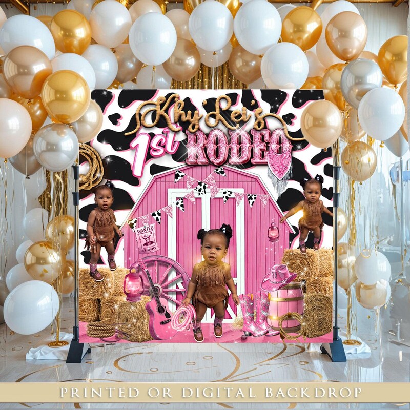 Customized 1st Birthday Rodeo Backdrop - Etsy