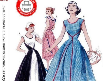 1952-Famous Walk Away Wrap Dress-Easy To Make-A Dream To Wear-PDF INSTANT DOWNLOAD-Print-At-Home-Sewing Pattern-Size 12-20