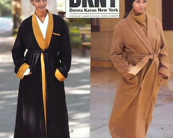 DKNY 1990s Classic Black Chic Twill Pea Coat S-M - Etsy