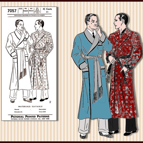 Men Dressing Gown Etsy