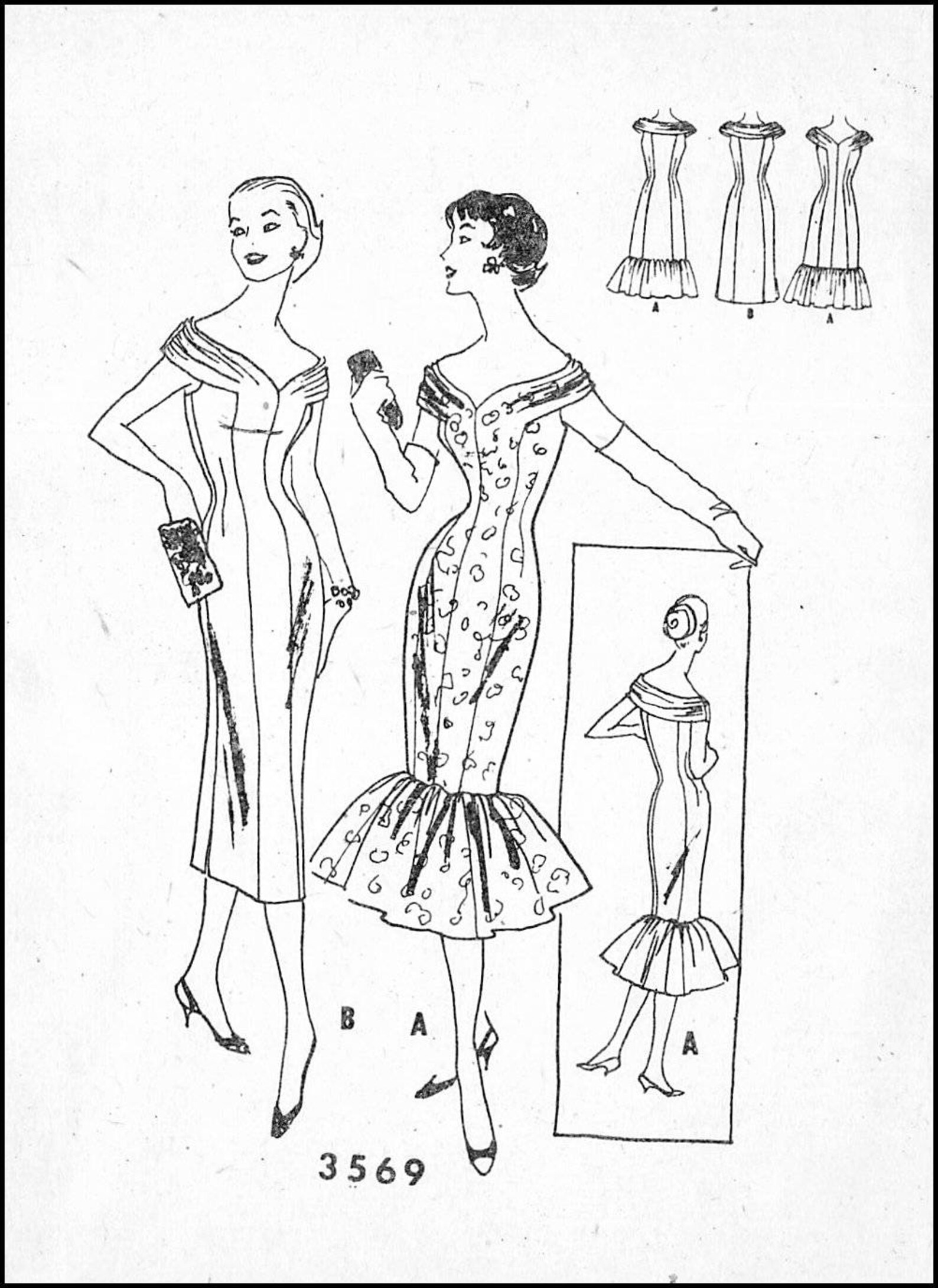 Vintage 1956STUNNING BOMBSHELL WIGGLE Dresssewing Etsy