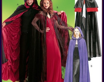 Vintage 2003-COFFIN LINED CAPE-Costume Sewing Pattern-3 Styles-Dracula-Phantom of the Opera-Lined-Flared-Full Length-Uncut-All Sizes-Rare