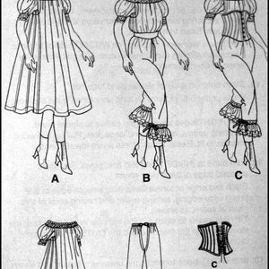 AUTHENTIC CIVIL WAR Undergarments-designer Costume Sewing Pattern ...