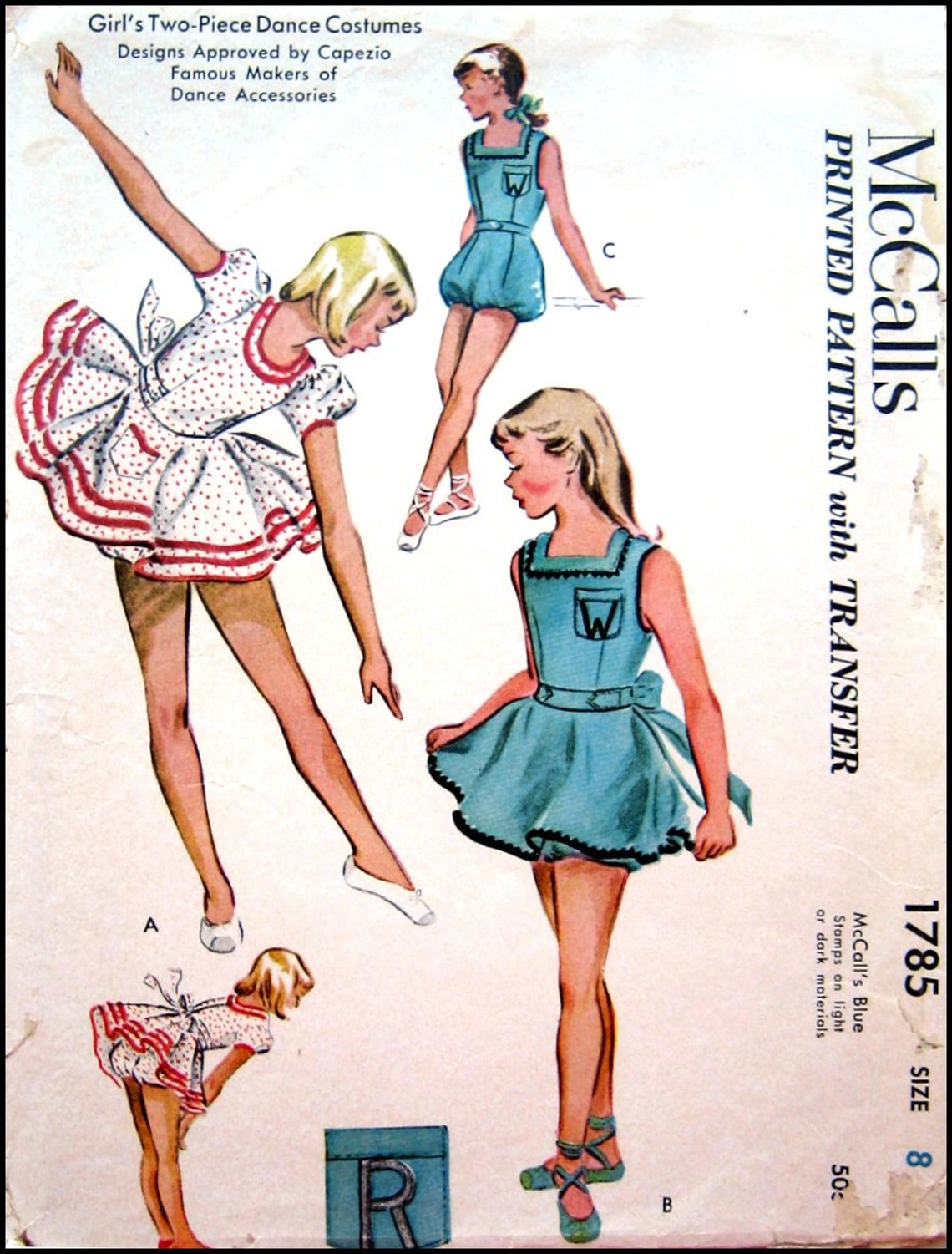 Vintage 1953 DANCE COSTUME Ensemblegirls Sewing Etsy
