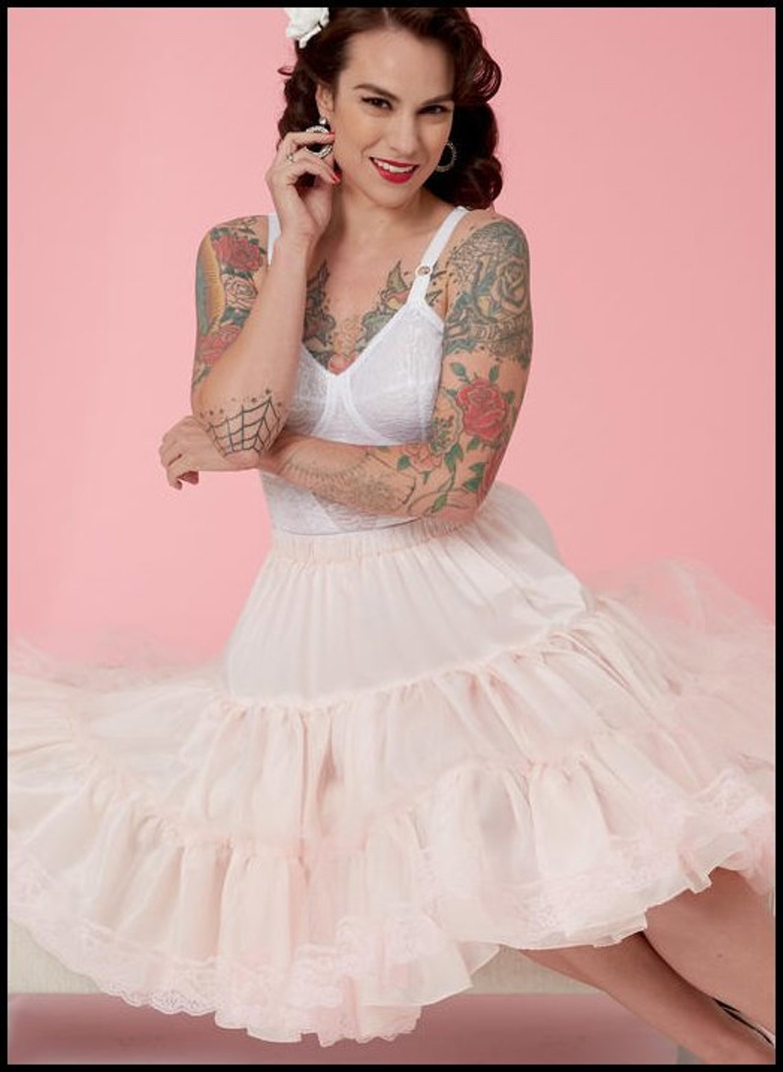 1950spetticoatfull Slipdesigner Sewing Patternbonedfitted Etsy