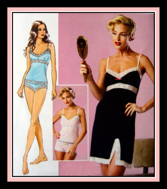 Sexy Pin up Style Lingerie-designer Sewing Pattern-four Styles-full  Slip-camisole Panties-empire Waist-lace Trim-devine Fit-uncut Size 14-22 -  Etsy