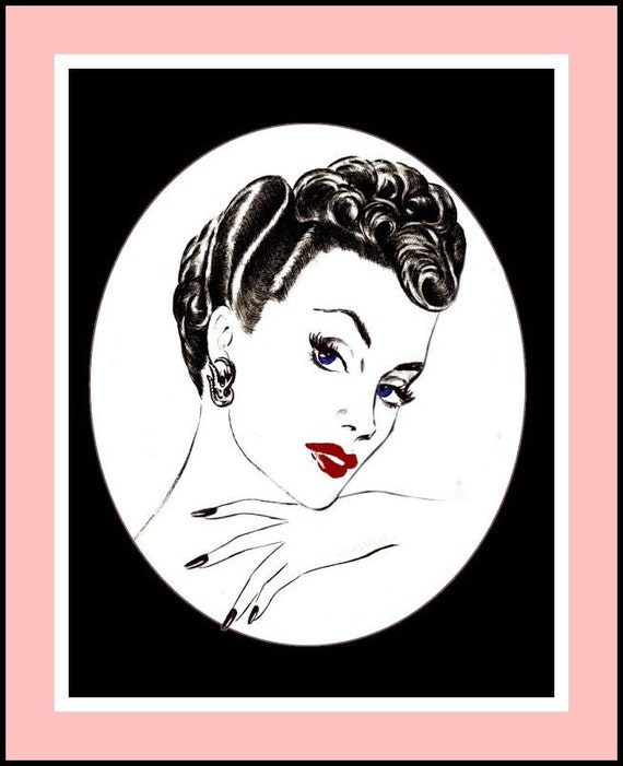 1950s Glamour Hairstyles Over 40 High Fashion Coiffures Easy Etsy