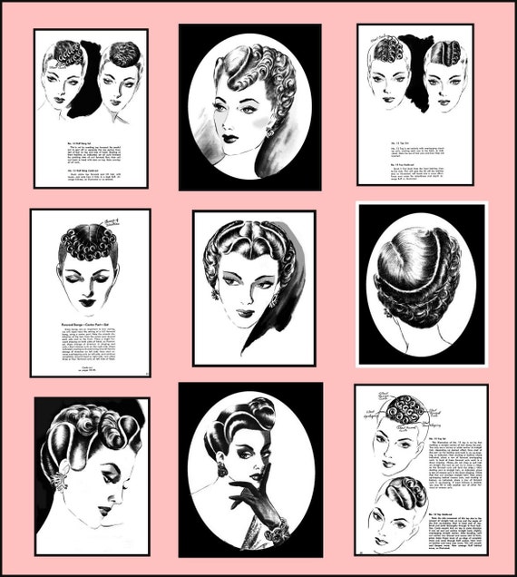 1950s Glamour Hairstyles Over 40 High Fashion Coiffures Easy Etsy