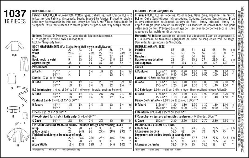 STAR Warsboys Costume Sewing Pattern Obi Wan Kenobiwizard Etsy