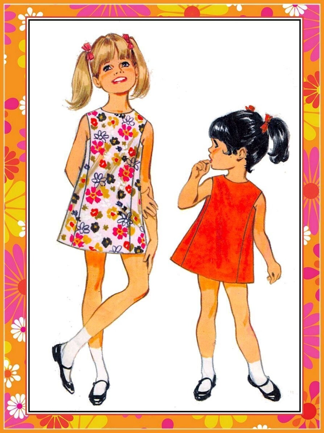 Vintage 1968-SWEET SWING Dress-toddler Sewing Pattern-a-line - Etsy