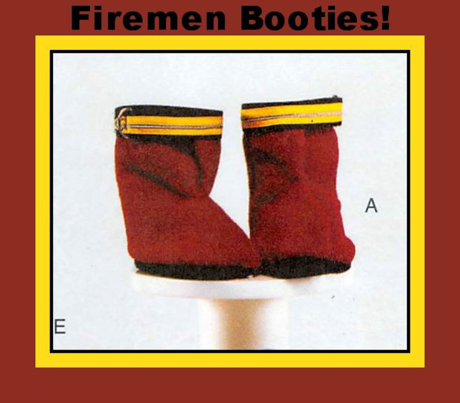 designer baby booties-vogue sewing pattern-six styles-ballet slipper-cuffed booties-sandal-fireman boots-uncut-size newborn-9 mo