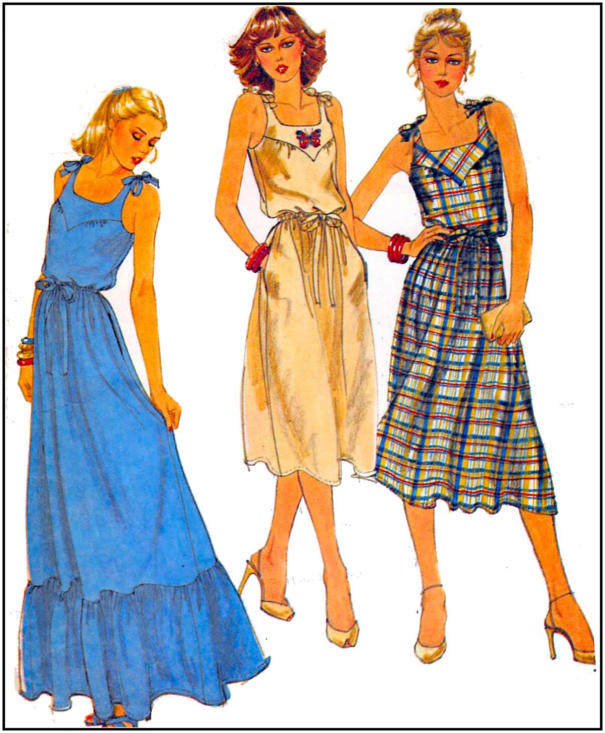 Vintage 1979-BREEZY Sundress-sewing 