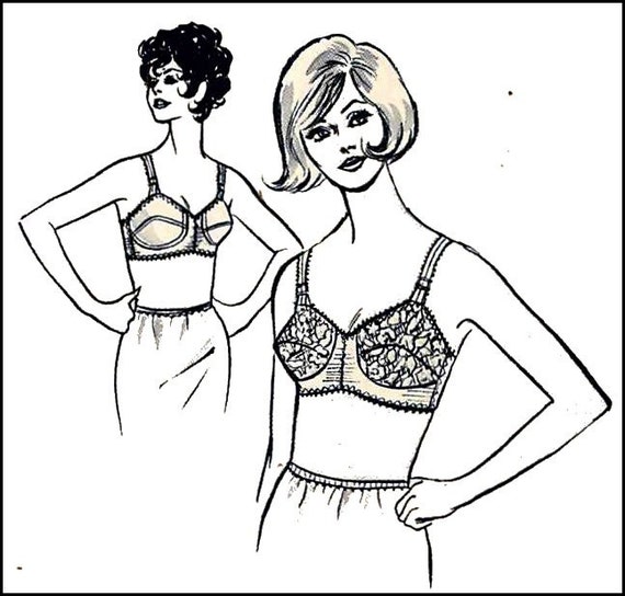 Vintage 1969-BOMBSHELL BULLET Bra-sewing Pattern-two Styles-pretty Lace  Over-lay or Plain-full Support-size 34 A B C Cup-uncut-rare -  Australia