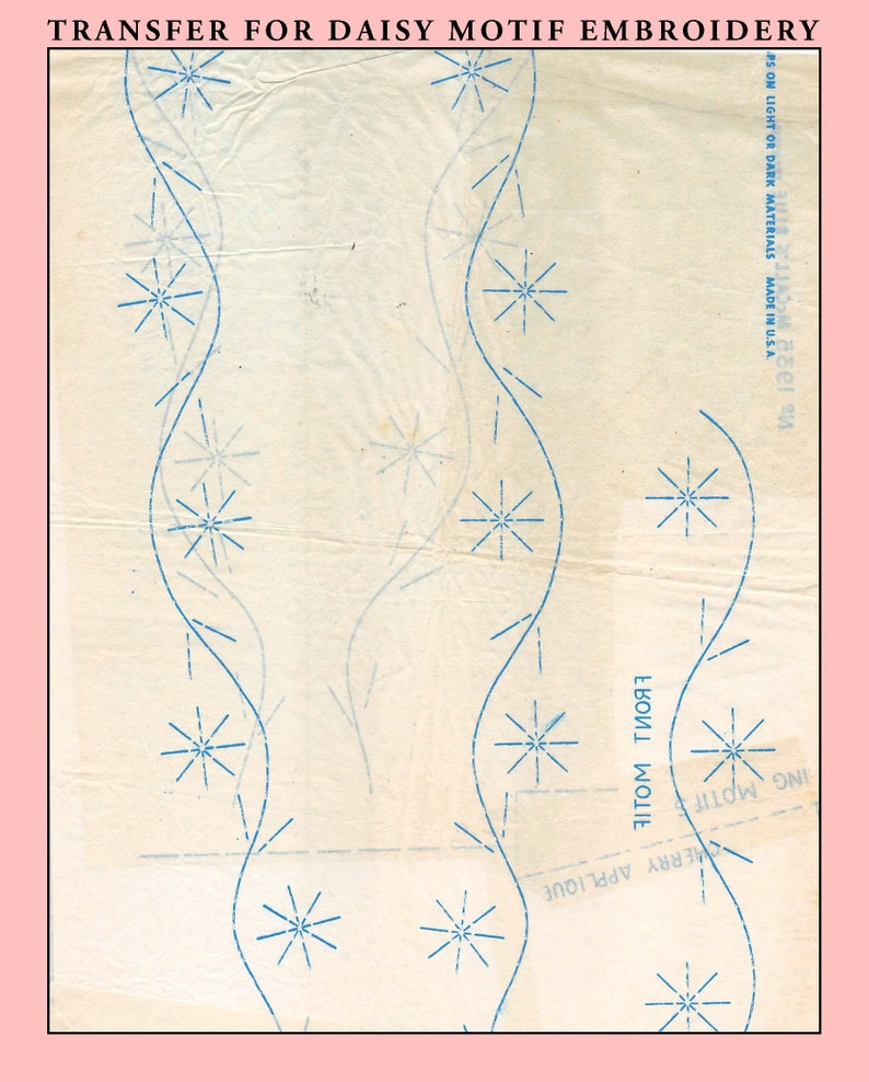 Vintage 1954-CHERRY TWIRL DRESS-Sewing Pattern-Embroidery Transfer-3 Styles-Shaped Lower Skirt-Square Collar-Crinoline Petticoat-Size 6-Rare