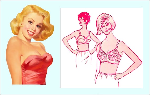 Vintage 1969-BOMBSHELL BULLET Bra-sewing Pattern-two Styles-pretty Lace  Over-lay or Plain-full Support-size 34 A B C Cup-uncut-rare -  Denmark