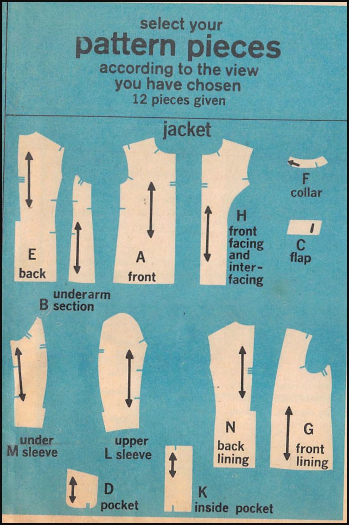 Vintage 1968-GENTS NEHRU Jacket-sewing Pattern-stand-up | Etsy